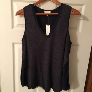 NWT Anthropologie Navy Swing Tank